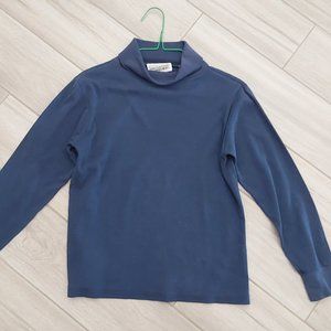 The Cotton Workshop Navy Blue Turtleneck T-Top.   Size  S
